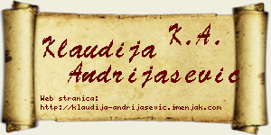 Klaudija Andrijašević vizit kartica